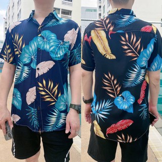 เสื้อเชิ้ต เสื้อสงกรานต์ เสื้อลายดอก ผ้าใส่สบายไม่ร้อน เหมาะกับSummerนี้สุดๆ ลายเข้าใหม่ สีเฟด1ระดับใส่ได้ทั้ง ญ และ ช