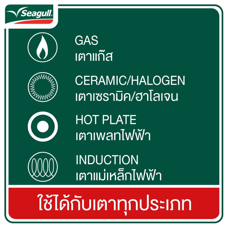 seagull-ชุดเครื่องครัว-กระทะพรีเมี่ยม-โกลด์-5-ชิ้น-กระทะทรงลึก-premium-gold-ขนาด-26-c-m-พร้อมหม้อและฝาแก้ว-2-ใบ