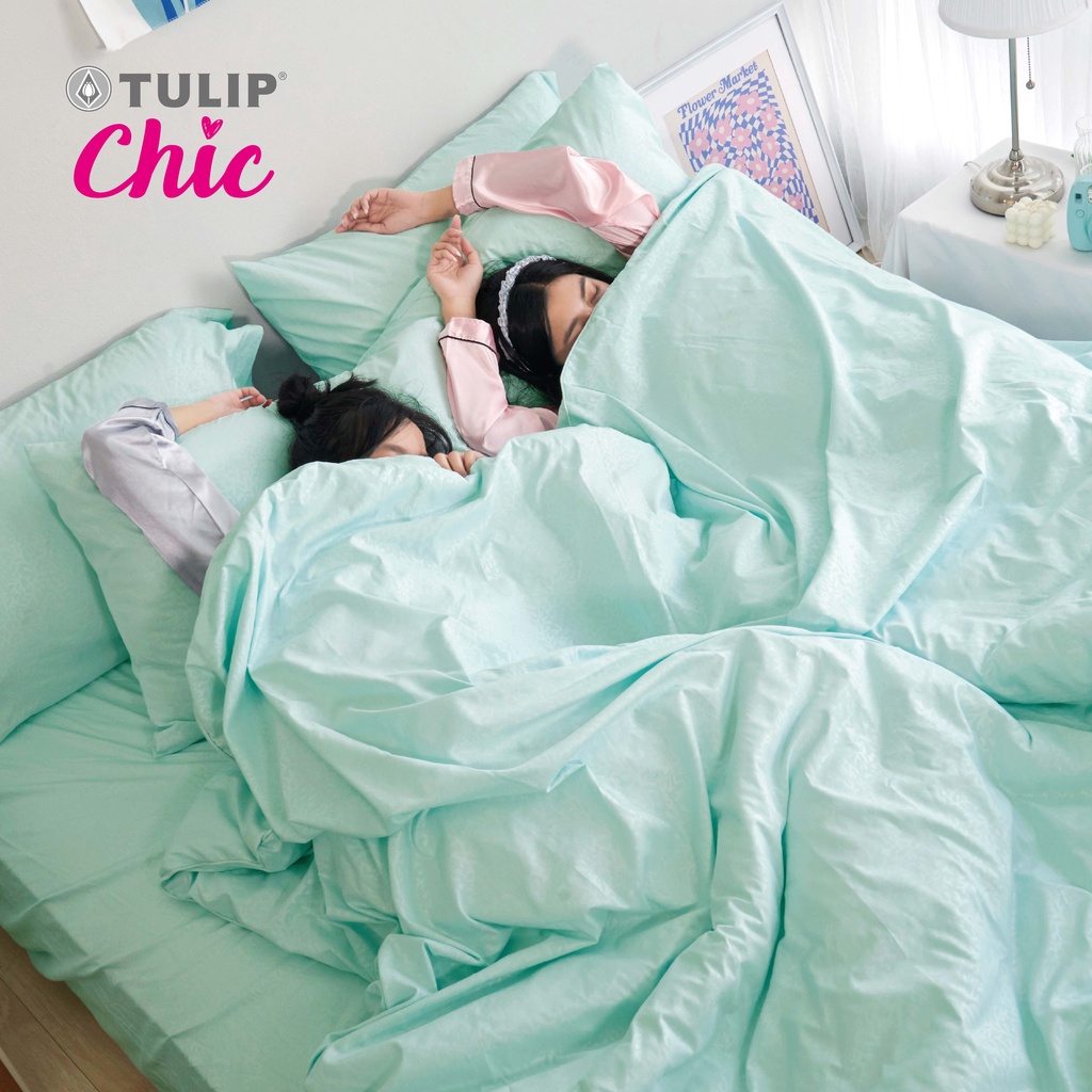 ภาพสินค้าTULIP ชุดเครื่องนอน ผ้าปูที่นอน ผ้านวม รุ่น TULIP CHIC อัดลาย CHIC M02 สัมผัสนุ่ม สบายสไตล์มินิมอล จากร้าน tulip_official_store บน Shopee ภาพที่ 4