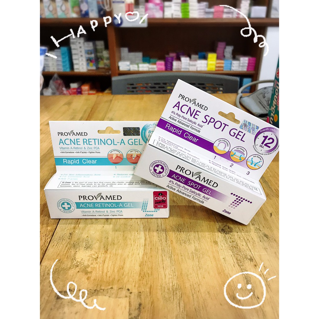 ลด-สิวอุดตัน-สิวอักเสบ-provamed-acne-retinol-a-gel-rapid-clear-acne-spot-gel-10g