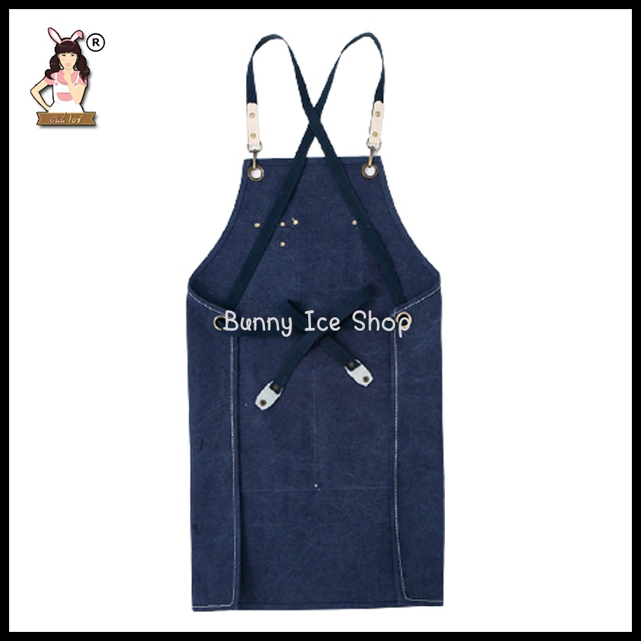 bunny-ice-shop-ผ้ากันเปื้อน-น่ารักคิ้วๆๆ-เท่ห์ๆ-สำหรับ-barista-คนขายดอกไม้-ช่างทำผม