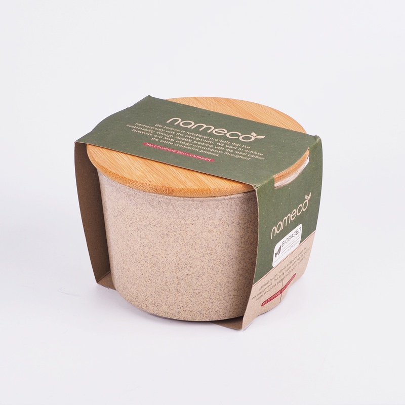 Nameco กระปุกฝาไม้ ผสมวัสดุจากธรรมชาติ Eco Friendly รักษ์โลก พลาสติก ...