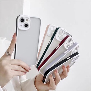 เคสหลังด้านขอบสี 6สี รุ่น i6 6s i7 8 se2020 XR 11Pro i6plus i11 11promax i7plus i8plus