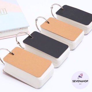 SEVENsHOP247 สมุดคำศัพท์ บัตรคำศัพท์ 100 แผ่น กระดาษสีขาวครีม SEVENsHOP247