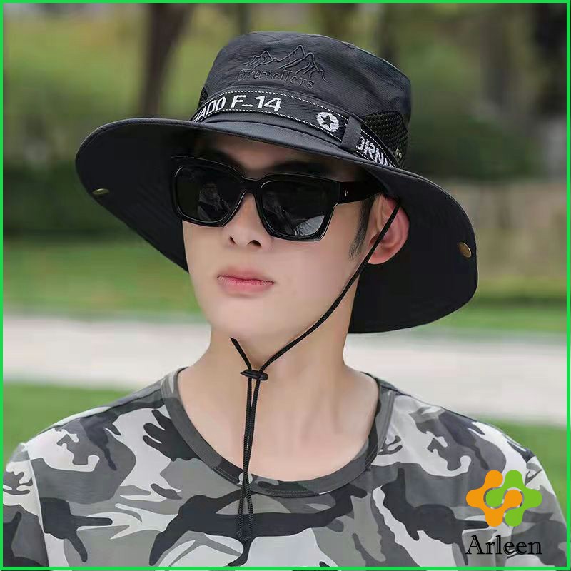 arleen-หมวกกันแดด-มีช่องระบายอากาศ-หมวกกลางแจ้ง-sun-hat