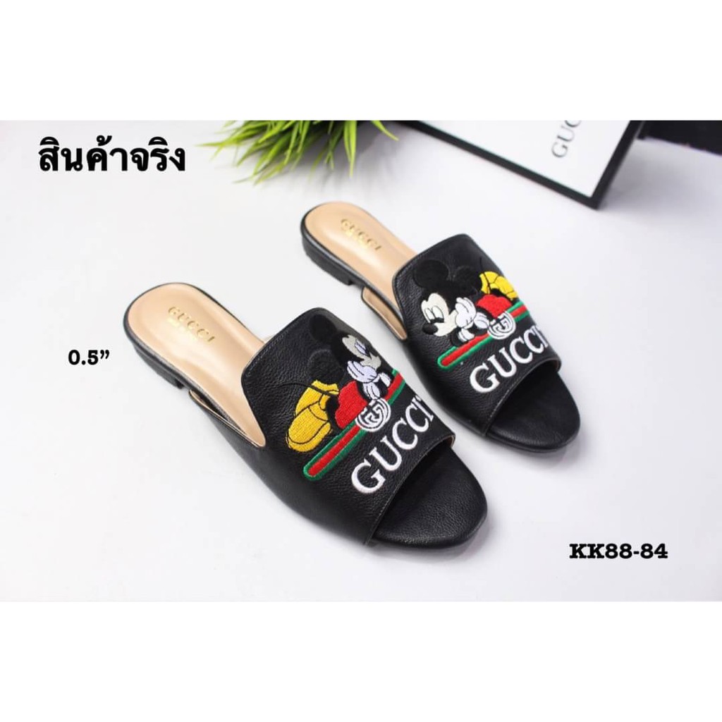 kk88-84-รองเท้าเปิดส้นลายปัก-สวมใส่สบาย