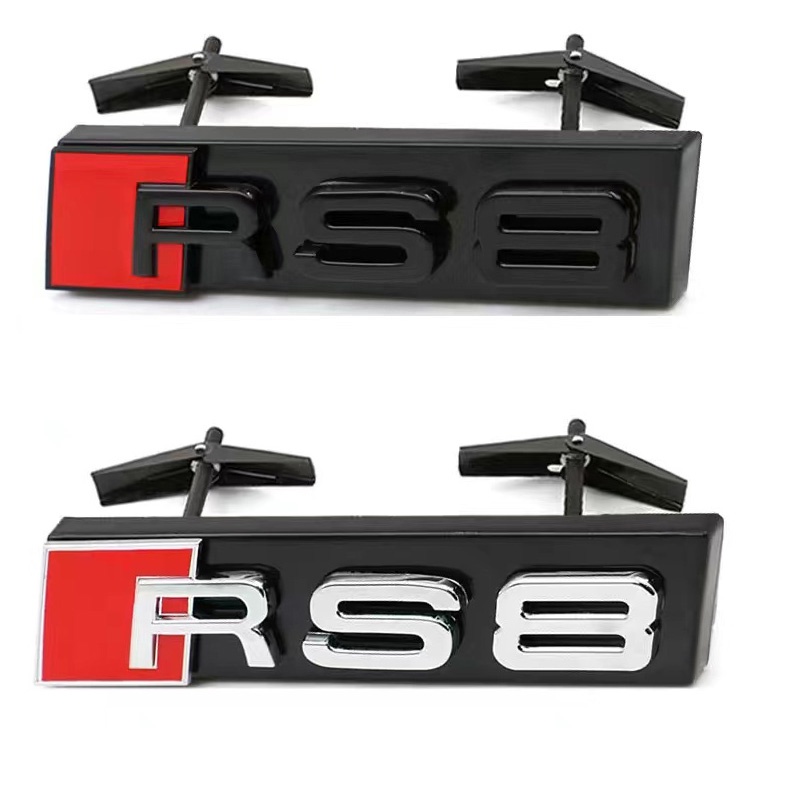 WSADRFXS Auto Emblem Aufkleber Für Audi S/RS Modelle - Schwarzes RS6 Logo Für Karosserie Deko