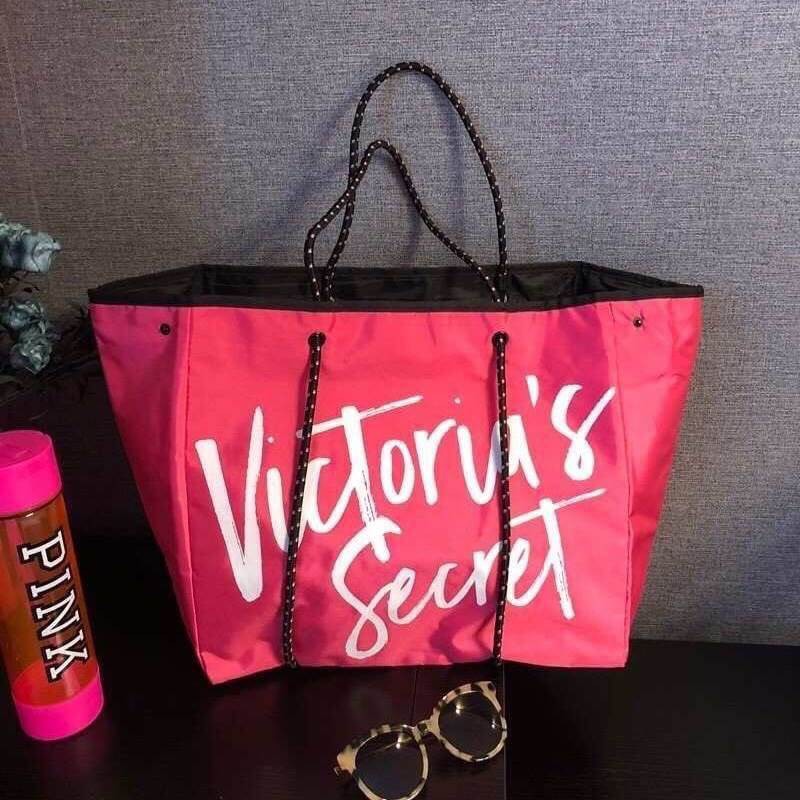 กระเป๋าสะพาย Victoria's Secret Pink Wicked Tote Bag แท้ 100% | Shopee ...