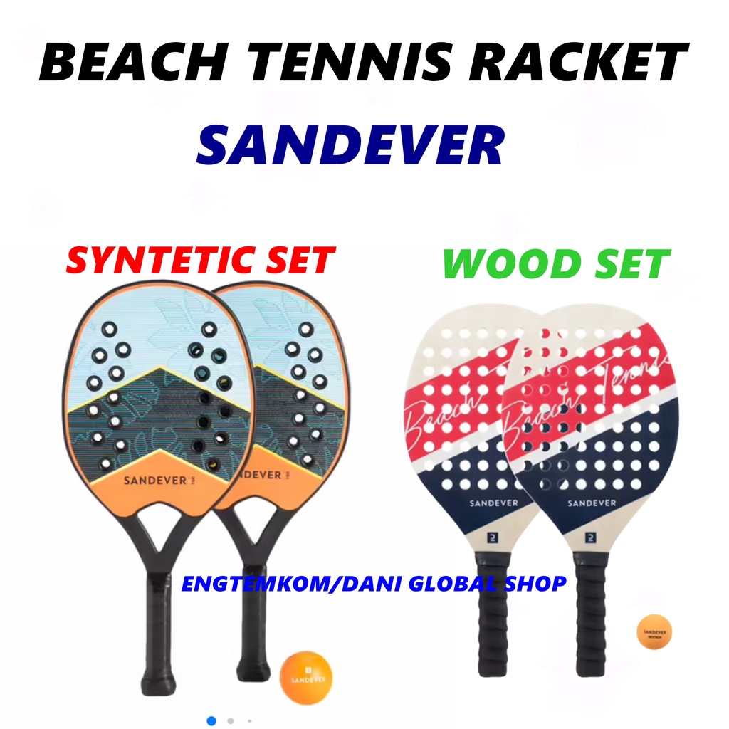 ภาพหน้าปกสินค้าไม้เทนนิสชายหาด Beach Tennis Racket Set SANDEVER รุ่น BTR160