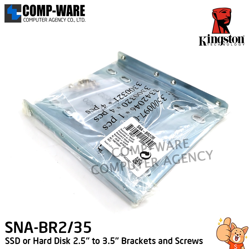Kingston SNA-BR2/35 SSD or Hard Disk 2.5" to 3.5" Brackets and Screws ...