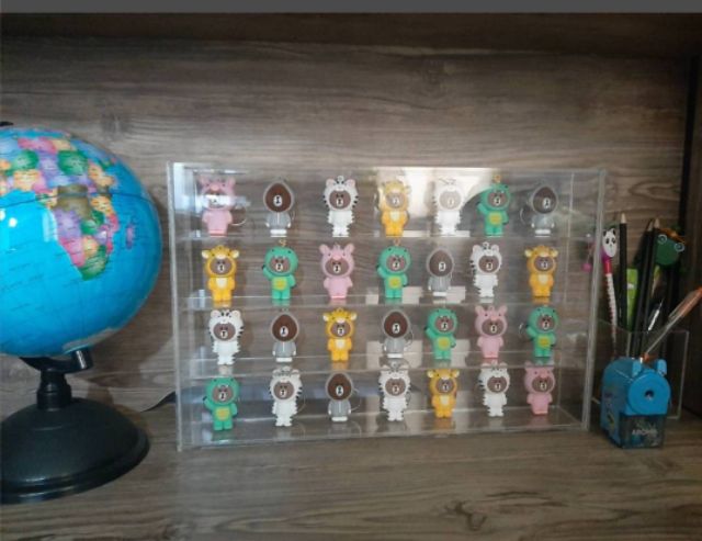 ชั้นวางรถโมเดลtomica-64-bearbrick-sonny-angel-25ช่องรุ่นขอบหนา5มิล