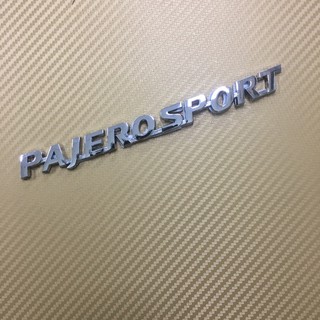 โลโก้* PAJEROSPORT ติดรถ มิตชูบิชิ  ขนาด* 1.7x 18.5 cm สีชุบโครเมี่ยม