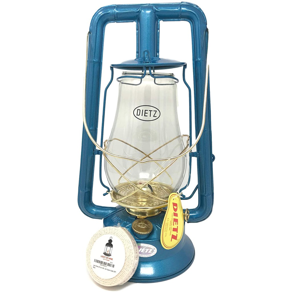 dietz-monarch-10-hot-blast-blue-amp-gold-trim-lantern-vintage-style-oil-lamp-ตะเกียงวินเทจรุ่น-limited-edition-usa-import