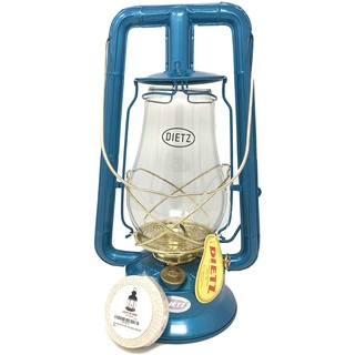 Dietz Monarch #10 Hot Blast Blue &amp; Gold Trim Lantern Vintage Style Oil Lamp ตะเกียงวินเทจรุ่น Limited Edition USA Import