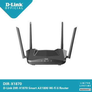 D-Link DIR-X1870 AX1800 Dual Band Wi-Fi 6 Router เร้าเตอร์ WiFi 6 รองรับอินเทอร์เน็ต 1000Mbps!!! ประกันศูนย์ไทย