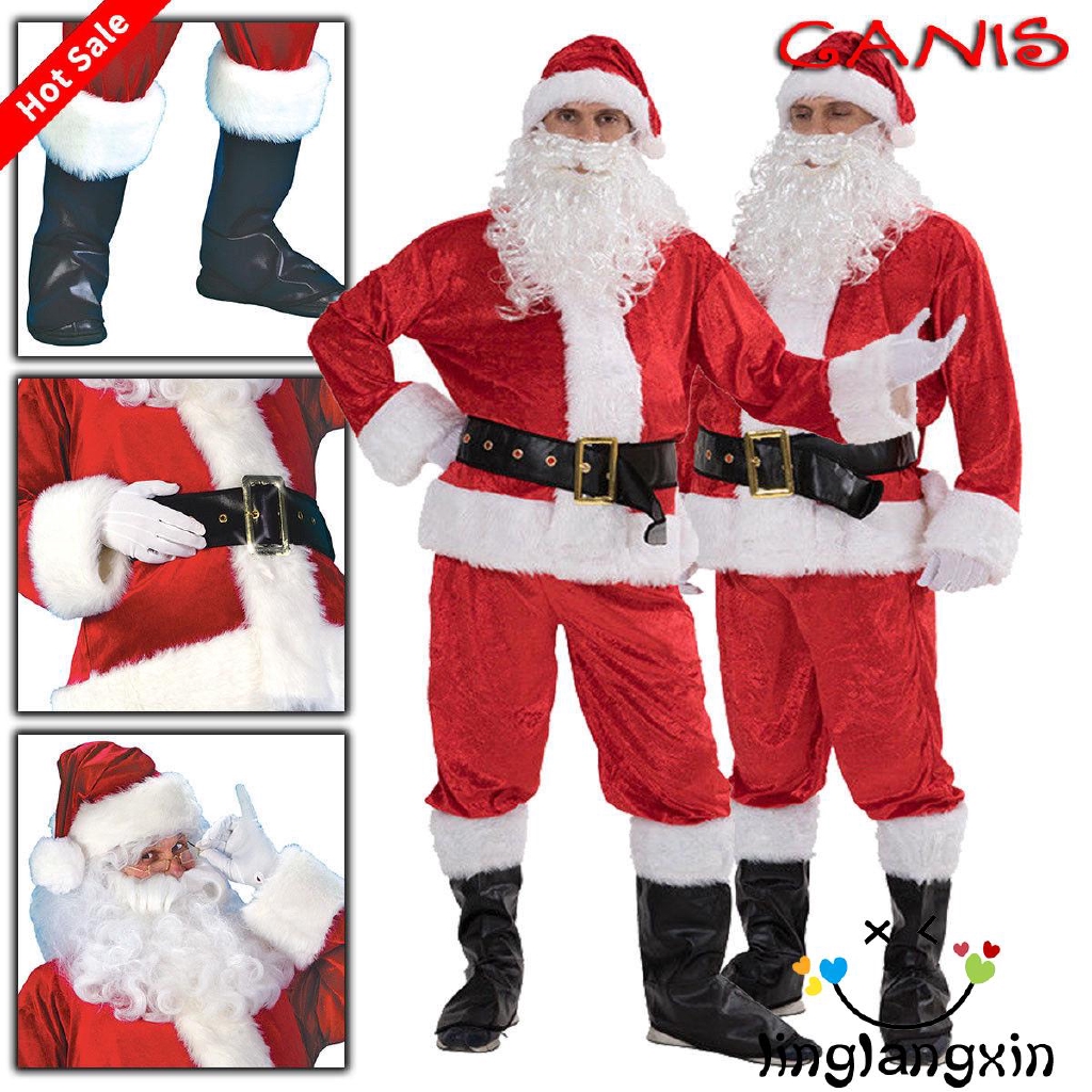 ภาพหน้าปกสินค้าชุดคอสเพลย์ซานต้าคลอส 5 ชุดสำหรับผู้ใหญ่