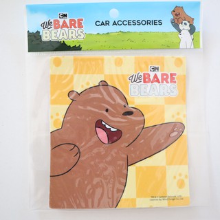 แผ่นติด สูญญากาศ  ป้าย ภาษี พรบ we BARE BEARS แผ่น ป้ายพลาสติก ติดกระจก แผ่นป้าย สติ๊กเกอร์ กระจกหน้ารถ ลิขสิทธิ์ถูกต้อง