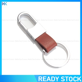 สินค้า 【Ready Stock】 Leather Strap Keyring Motorcycle Keychain Car keychain-No logo-brown