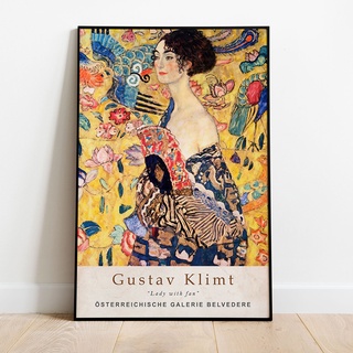 โปสเตอร์ผ้าใบ พิมพ์ลาย Gustav Klimt สไตล์วินเทจ คลาสสิก สําหรับตกแต่งผนังบ้าน ห้องนั่งเล่น