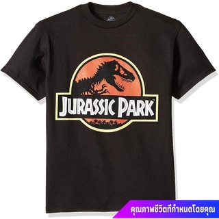 NOW จูราสสิค พาร์ค ผู้ชาย Mens Jurassic Park Logo Short Sleeve Tshirt sale รถถัง เสื้อยืด