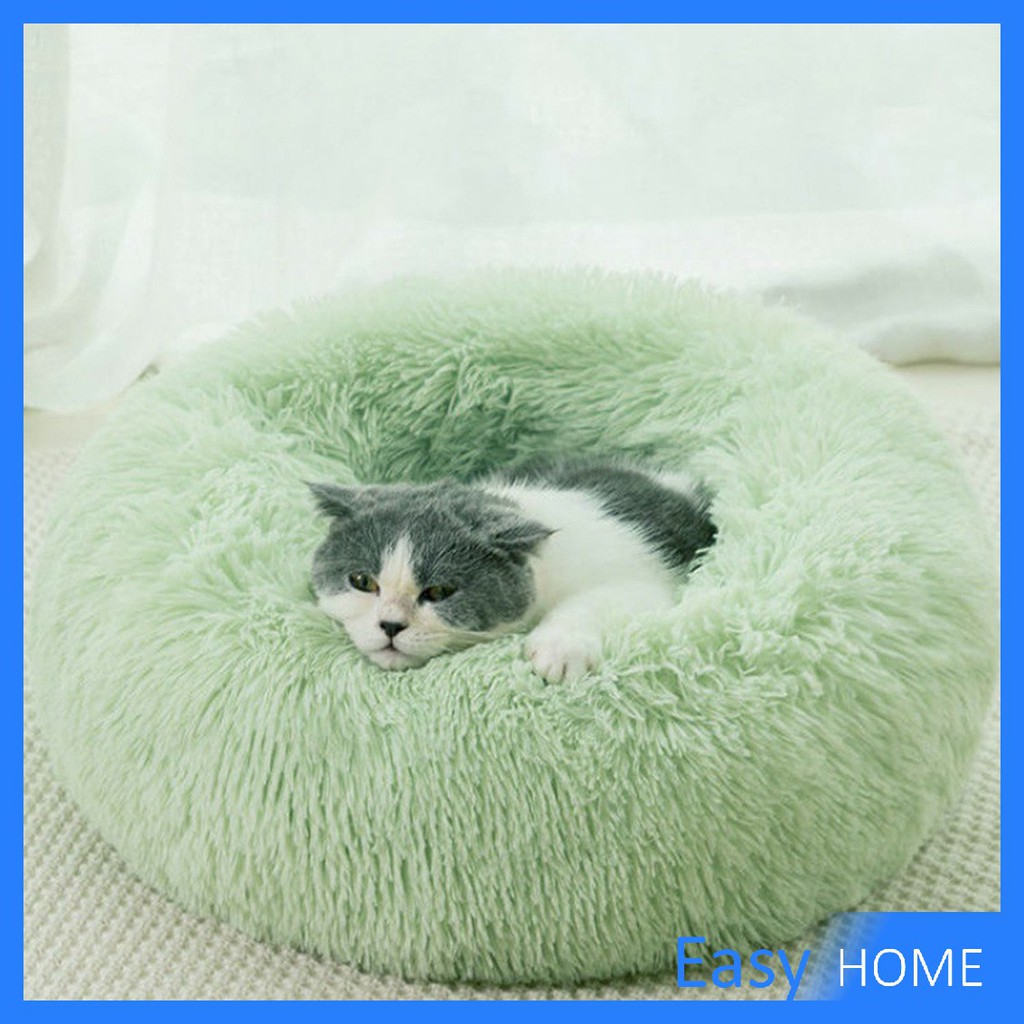 ภาพสินค้าที่นอนสัตว์เลี้ยง ทรงกลมขนฟู ที่นอนแมว ที่นอนสุนัข บ้านแมว Donut Pet Bed จากร้าน easyhomecenter บน Shopee ภาพที่ 4