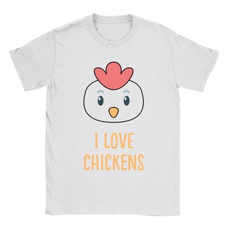 เสื้อยืด พิมพ์ลาย I Love Chickens มังสวิรัติ ของขวัญคนรักไก่ สําหรับผู้ชายS-5XL