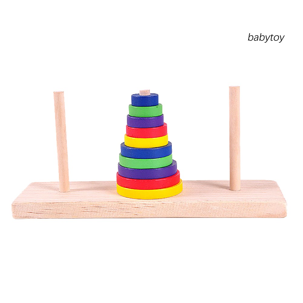 ของเล่นไม้-tower-of-hanoi-ten-layer-สําหรับเด็กและผู้ใหญ่