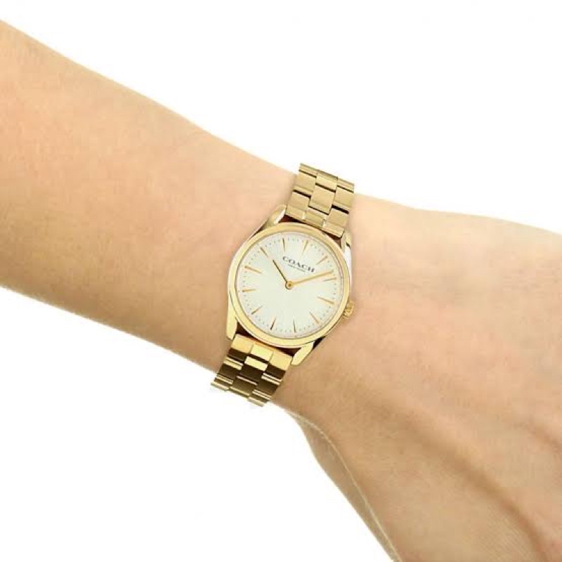ผ่อน0-นาฬิกา-coach-14503208-modern-luxury-gold-tone-bracelet-size-28-mm-สแตนเลส-สีทอง