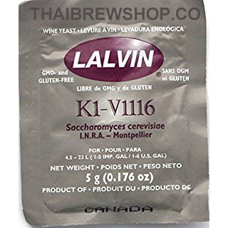 ภาพหน้าปกสินค้ายีสหมักไวน์ Lalvin K1-V1116 ซอง 5 กรัม ที่เกี่ยวข้อง