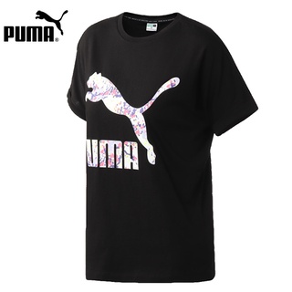 PUMaA Puma เสื้อยืดผู้หญิง 2021 ฤดูร้อนใหม่รอบคอการฝึกอบรมกีฬาแขนสั้นสบาย ๆ ครึ่งแขน 598260-01