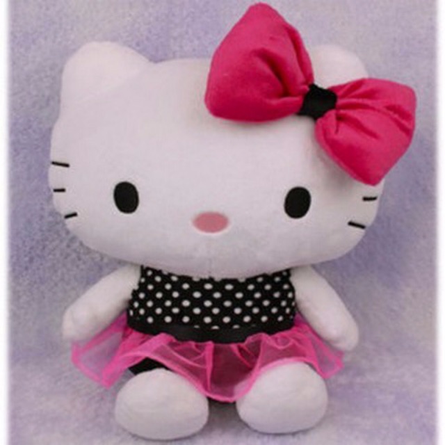 แท้-100-จากญี่ปุ่น-ตุ๊กตา-ซานริโอ้-เฮลโล-คิตตี้-sanrio-hello-kitty-twenty-pink-dress-plush-doll