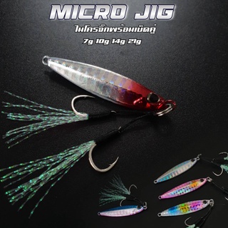 เหยื่อไมโครจิ๊กพร้อมเบ็ดคู่ 7g 10g 14g 21g ไมโครจิ๊ก เหยื่อไมโครจิ๊ก Micro jig เหยื่อจิ๊ก ไมโคจิ๊ก เหยื่อไมโคจิ๊ก R56
