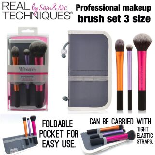 แปรงreal techniques travel essentials brush set 3 size แปรงแต่งหน้า