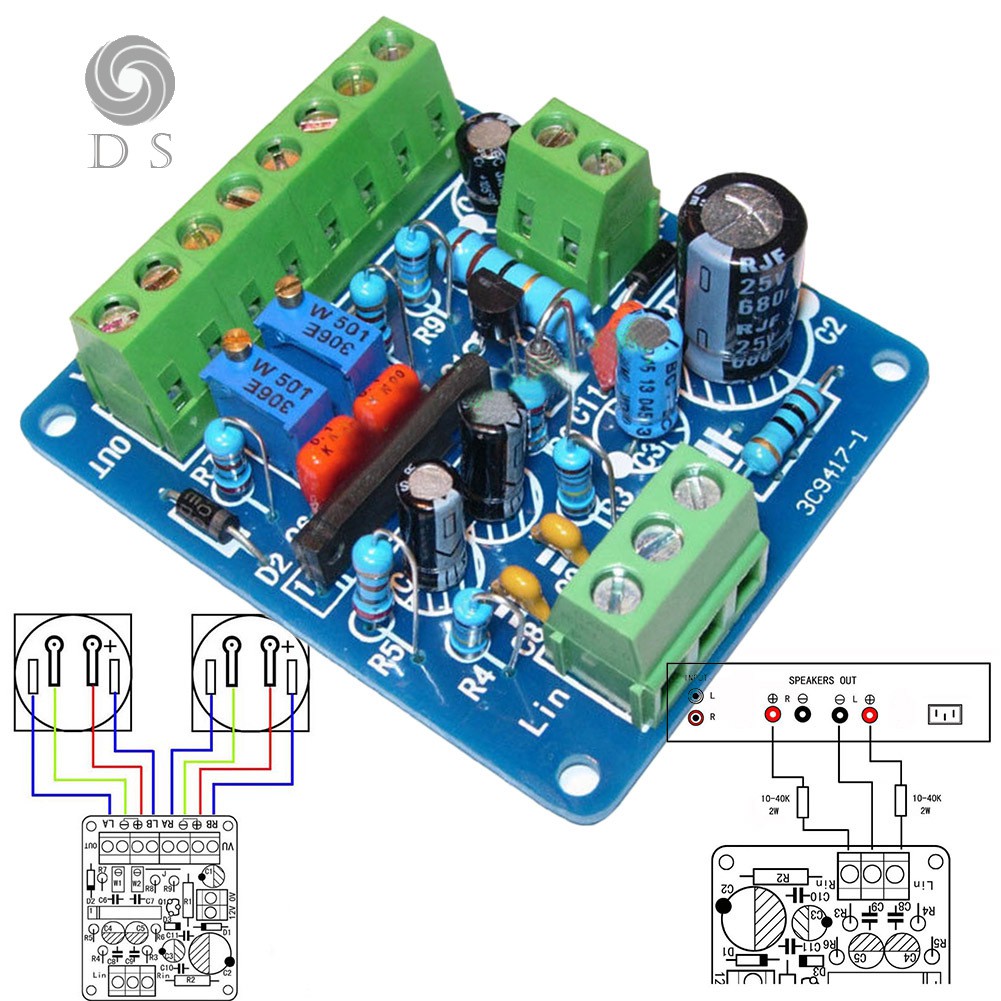 dc-12-v-v-vu-meter-แผ่นบอร์ดโมดูลพาวเวอร์แอมป์โมดูล