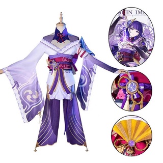 Genshin Impact Raiden Shogun cosplay costume Beelzebul womens full set and wig