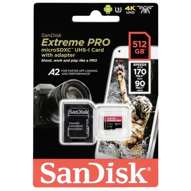 ภาพหน้าปกสินค้าSanDisk 512GB Extreme PRO Micro SDXC R200/W90 จากร้าน legendshopeemall บน Shopee