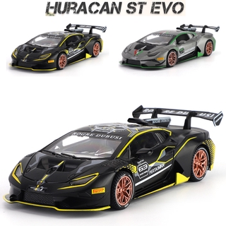 1:32 Lamborghini Huracan ST EVO โมเดลรถยนต์อัลลอย มีเสียง และไฟ ของเล่นสําหรับเด็ก