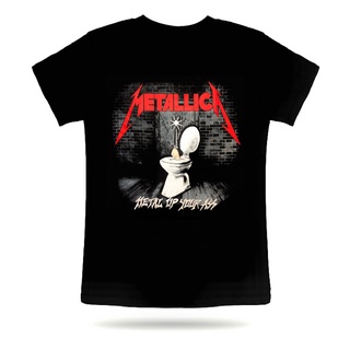 [S-5XL] เสื้อยืดแขนสั้น ผ้าฝ้าย พิมพ์ลาย METALLICA METAL UP YOUR ASS HEAVY METAL ROCK BAND CBikdn01LBonal43