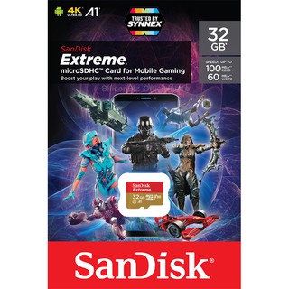 ภาพหน้าปกสินค้าSanDisk Extreme microSD Card Gaming U3 32GB R/W 100/60MB/s (SDSQXAF-032G-GN6GN) ใส่ โทรศัพท์ กล้องถ่ายภาพ SJCAM Gopro5 6 ที่เกี่ยวข้อง