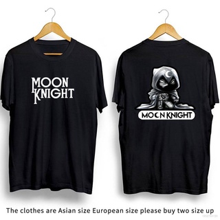 เสื้อยืดคอกลม พิมพ์ลาย Marvel Moon Knight Essential สีดํา สีขาว แฟชั่นสําหรับผู้ชาย และผู้หญิง