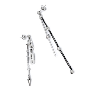 🇰🇷byyum🇰🇷Handmade products in Korea [ Twisted rod and razor pendant, cross chain earrings]