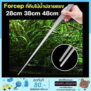 Forcep ที่คีบไม้น้ำสแตนเลสปลายตรง  มี3ขนาด 28 CM 38 CM 48 CM