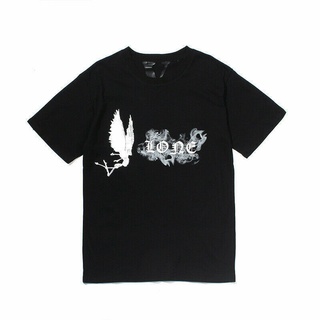 เสื้อยืดวินเทจVlone No Smoking19SS เสื้อยืดลําลอง ผ้าฝ้าย แขนสั้น คอกลม ลายวาฟเฟิล สไตล์ฮิปฮอป ของขวัญวันเกิด สําหรับผู้