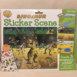 Easy craft Dino Sticker Scenes