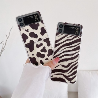 เคสโทรศัพท์มือถือแบบใส กันกระแทก ลายการ์ตูนม้าลาย สําหรับ Samsung Galaxy Z Flip 4 Z Flip 3 5G Z Flip 4 Zflip3 Z Flip4 Z Flip 3