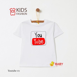 เสื้อเด็ก เสื้อยืด Cotton 100% ร้านไทย พร้อมส่งทุกลาย Youtube ลายน่ารักๆ