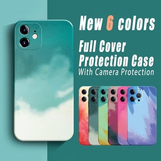 เคสโทรศัพท์ชนิดซิลิโคน TPU แบบนิ่มลายสีน้ําป้องกันฝุ่นสําหรับ OPPO A5S A12 A7 A3S A12E A53 2020 A52 A92 A31 F11 F9 Find X3 Pro Reno 5