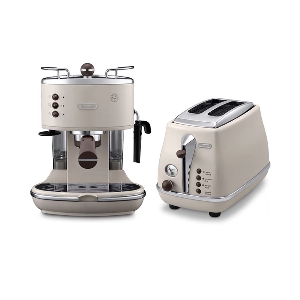 Delonghi ECO310 SemiAutomatic Coffee Machine Retro Italian เครื่องชงกาแฟ ใช้ปั๊มอัตโนมัติแรงดัน