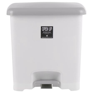Dee-Double  ถังขยะเหยียบเหลี่ยม WELLWARE CHIC328 30 ลิตร สีขาว/เทา  ถังขยะภายใน ถังขยะในบ้านสวย ๆ ถังขยะกลม ถังขยะ