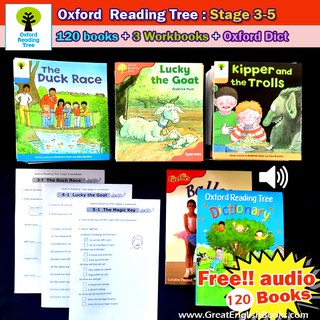 พร้อมส่ง ส่งฟรี ปกมัน  Oxford Reading Tree stage 3 - 5  จำนวน 120 Books 3 Workbooks ฟรีไฟล์เสียงอ่าน ฟรี Dictionary